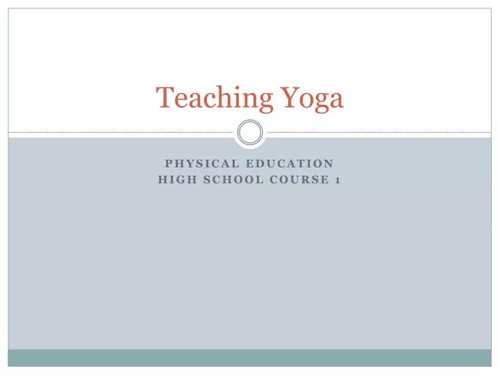 teaching yoga