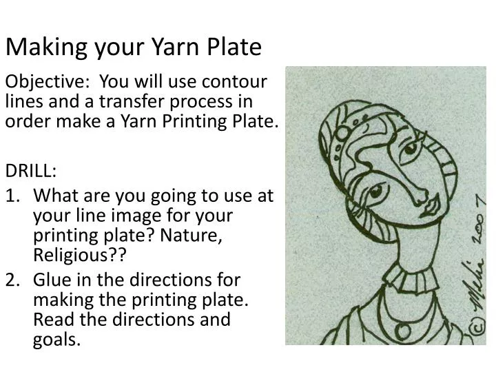 making your yarn plate