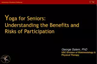 Y oga for Seniors: Understanding the Benefits and Risks of Participation
