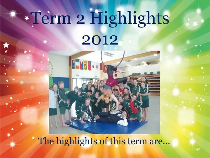 term 2 highlights 2012