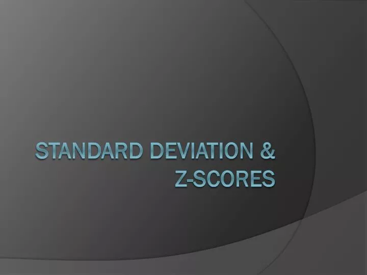 standard deviation z scores