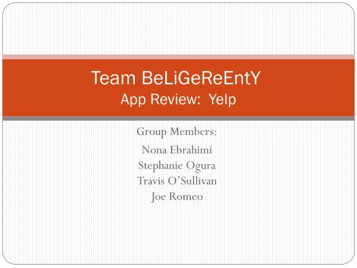 team beligereenty app review yelp