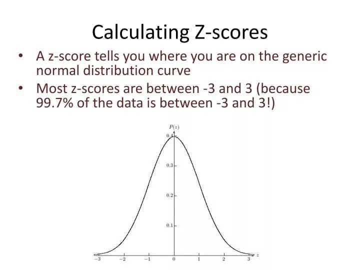 PPT Calculating Z scores PowerPoint Presentation Free Download ID 