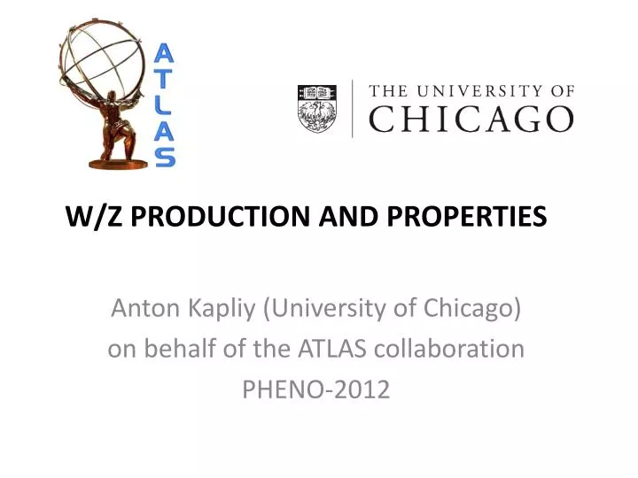 w z production and properties