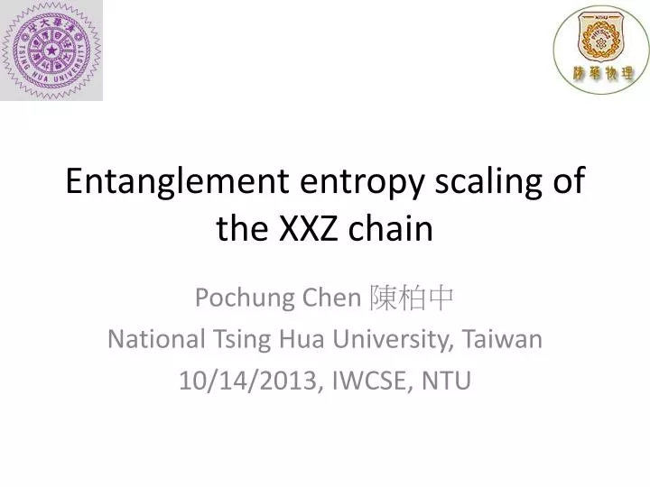 entanglement entropy scaling of the xxz chain