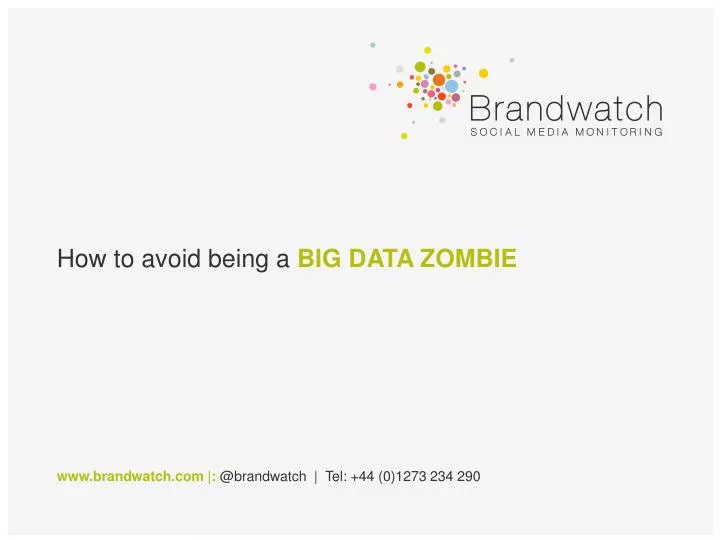 how to avoid being a big data zombie