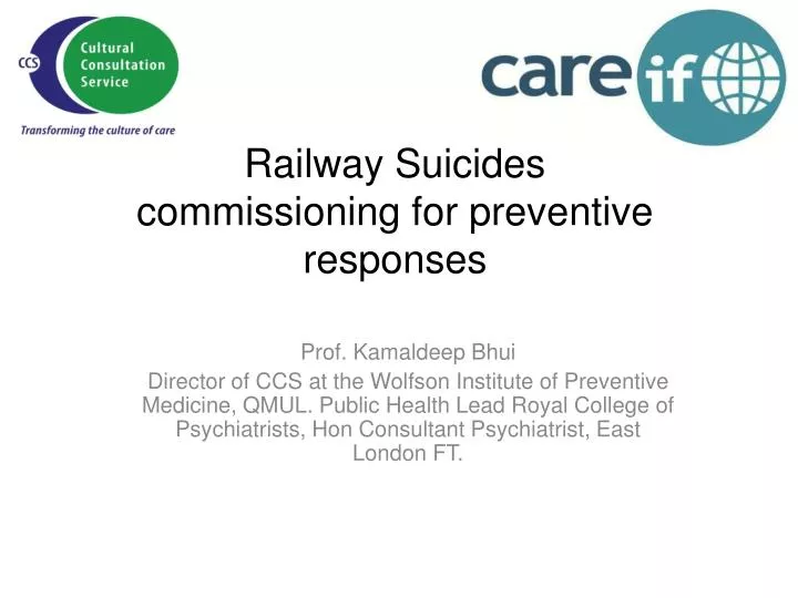railway suicides commissioning for preventive responses