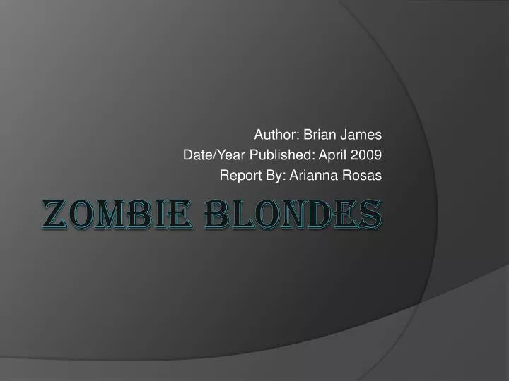 author brian james date year published april 2009 report by arianna rosas
