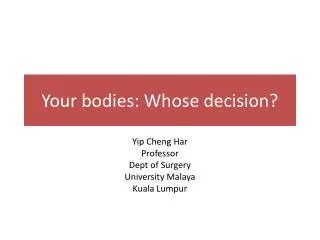 Your bodies: Whose decision?