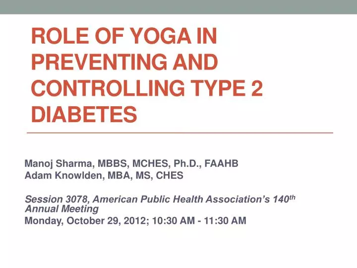 role of yoga in preventing and controlling type 2 diabetes