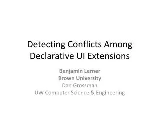 Detecting Conflicts Among Declarative UI Extensions