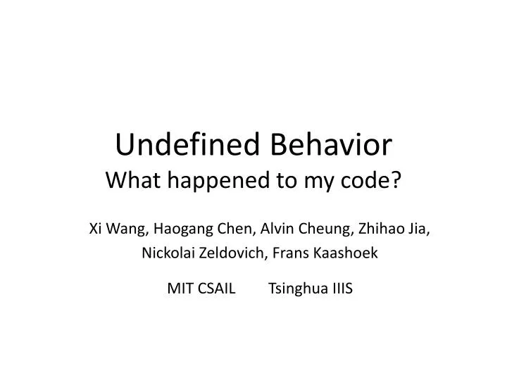 undefined behavior what happened to my code