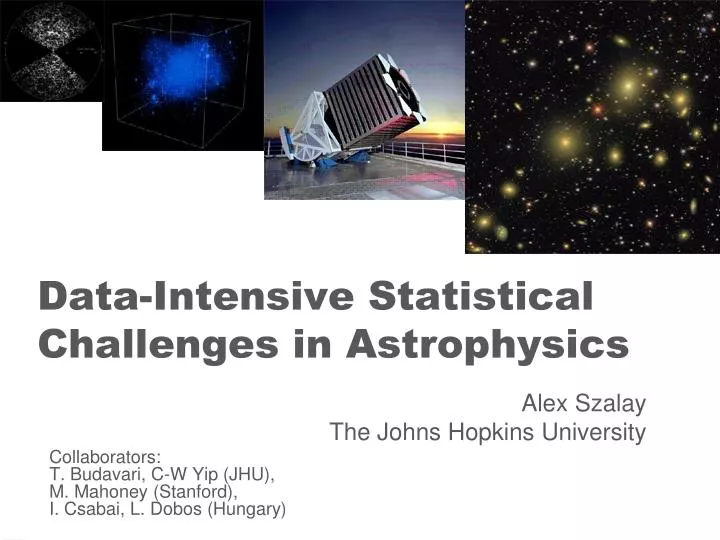 data intensive statistical challenges in astrophysics