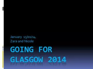 Going For Glasgow 2014