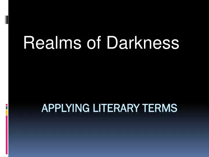 realms of darkness