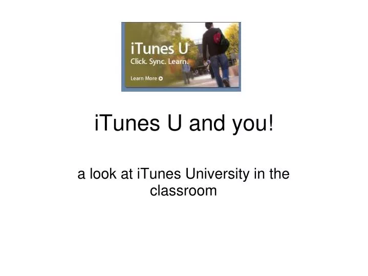 itunes u and you