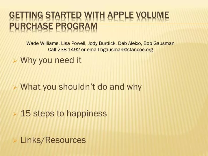 getting started with apple volume purchase program