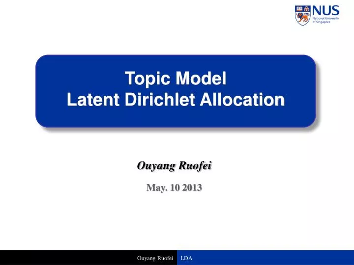 topic model latent dirichlet allocation