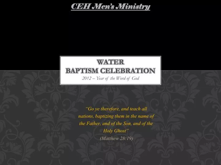 water baptism celebration