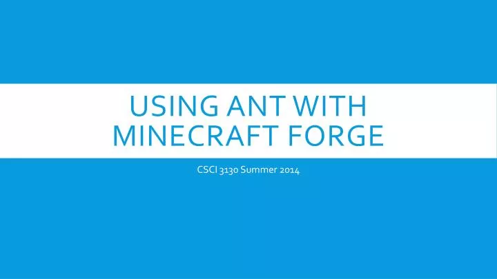 using ant with minecraft forge