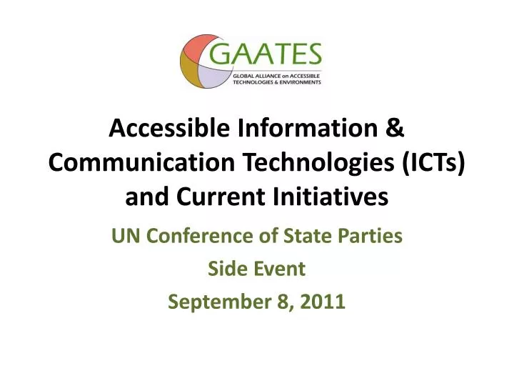 accessible information communication technologies icts and current initiatives