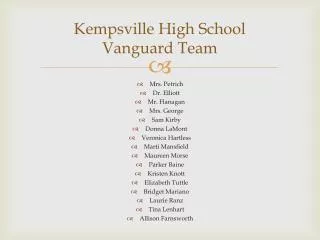 Kempsville High School Vanguard Team