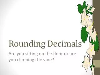 Rounding Decimals