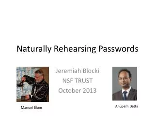 Naturally Rehearsing Passwords