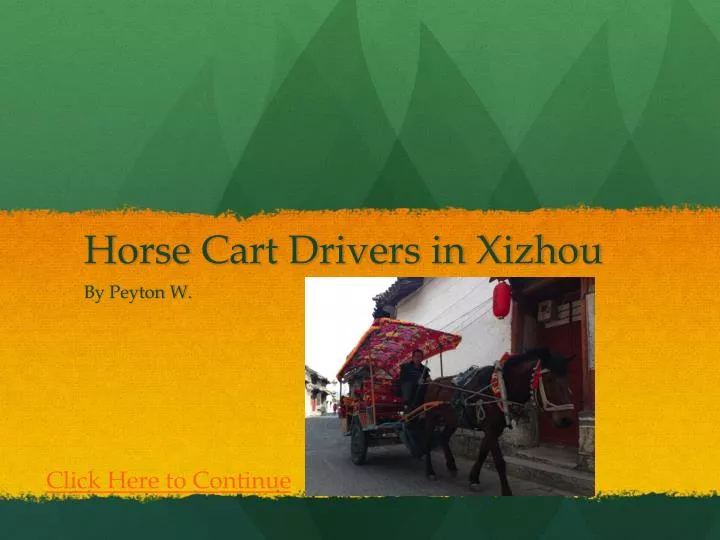 horse cart drivers in xizhou