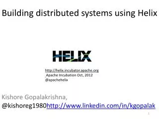 Building distributed systems using Helix