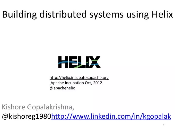 building distributed systems using helix