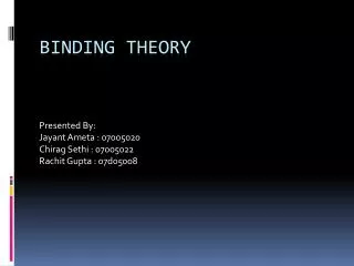 Binding Theory