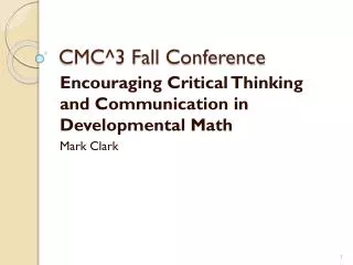 CMC^3 Fall Conference
