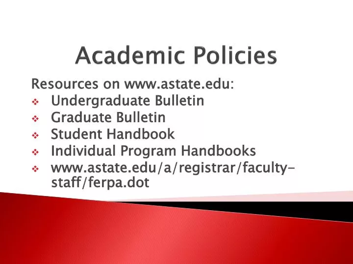 academic policies