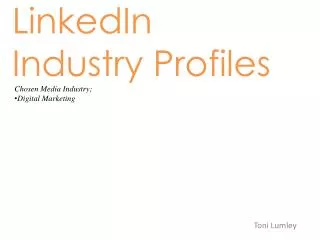LinkedIn Industry Profiles