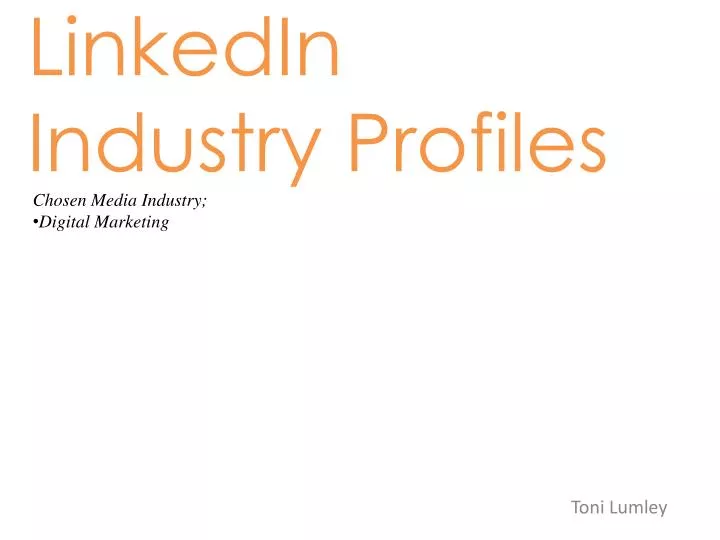 linkedin industry profiles