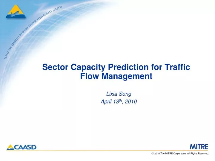 sector capacity prediction for traffic flow management