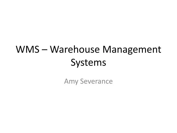 wms warehouse management systems
