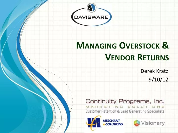 managing overstock vendor returns