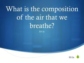 What is the composition of the air that we breathe?