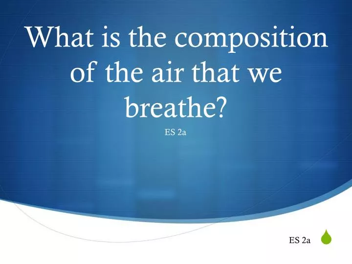 what is the composition of the air that we breathe