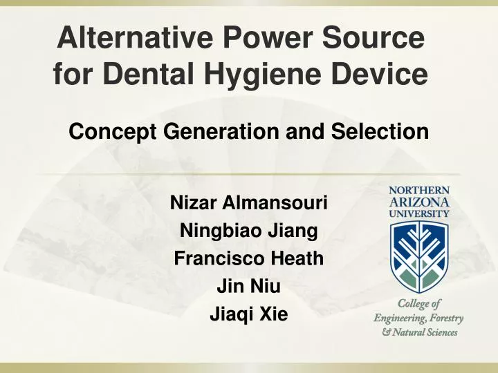alternative power source for dental hygiene device