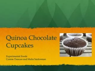 Quinoa Chocolate Cupcakes
