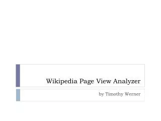Wikipedia Page View Analyzer