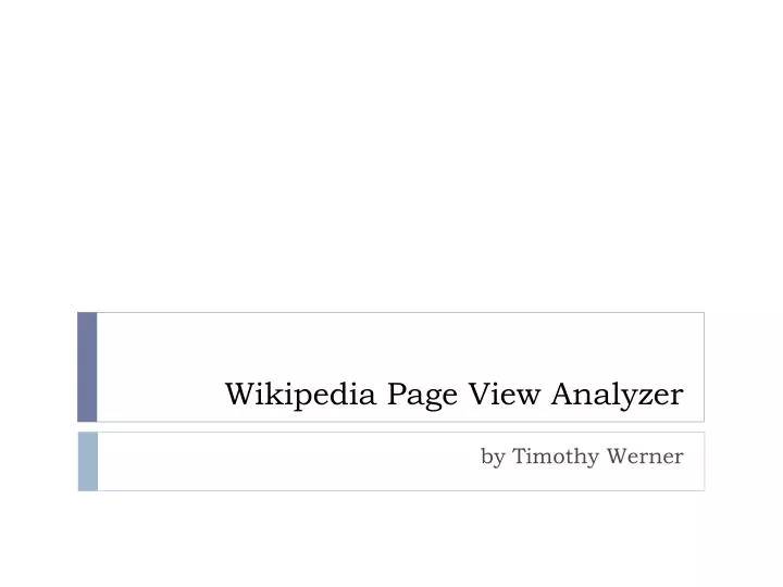 wikipedia page view analyzer