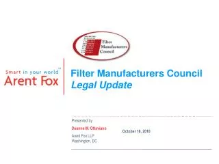 Filter Manufacturers Council Legal Update