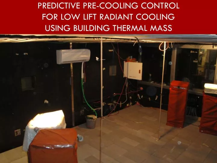 predictive pre cooling control for low lift radiant cooling using building thermal mass