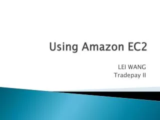 Using Amazon EC2