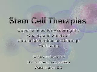 Stem Cell Therapies