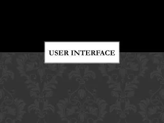 User Interface